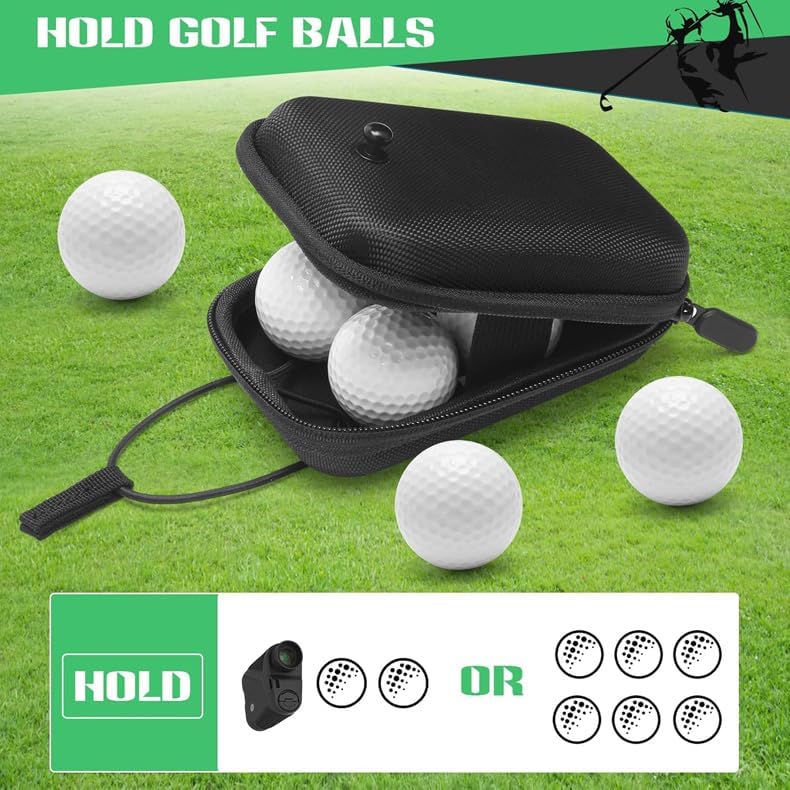 SOFFRIA Golf Rangefinder Hard Shell Case, EVA Measuring Instrument Storage Box Carry Bag for Telescope Shockproof & Wear-Resistant for Most Rangefinders(Black) - Image 2